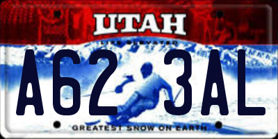 UT license plate A623AL