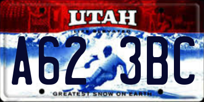 UT license plate A623BC