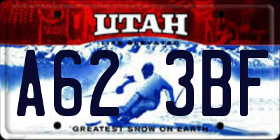 UT license plate A623BF