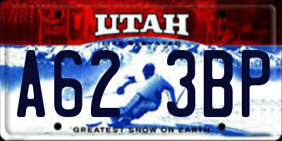 UT license plate A623BP