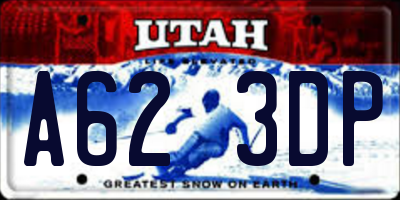 UT license plate A623DP