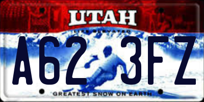 UT license plate A623FZ