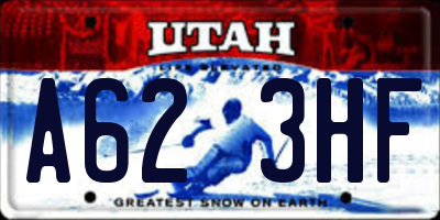 UT license plate A623HF
