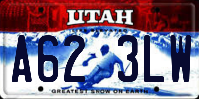 UT license plate A623LW