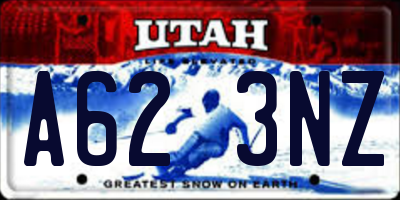 UT license plate A623NZ