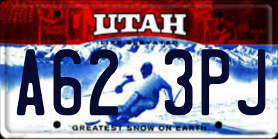 UT license plate A623PJ