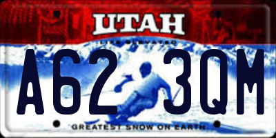 UT license plate A623QM