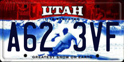 UT license plate A623VF