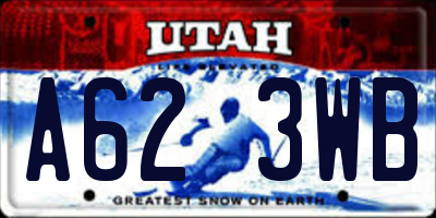 UT license plate A623WB