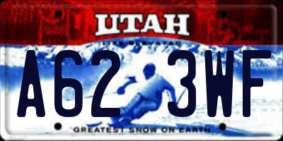 UT license plate A623WF