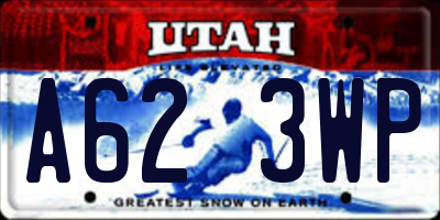 UT license plate A623WP