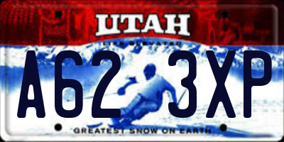 UT license plate A623XP