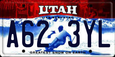 UT license plate A623YL