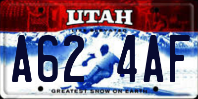 UT license plate A624AF