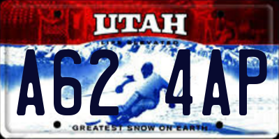 UT license plate A624AP