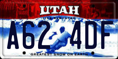 UT license plate A624DF