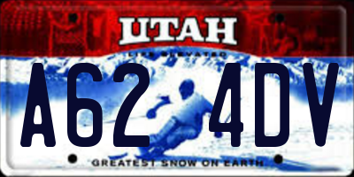 UT license plate A624DV