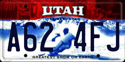 UT license plate A624FJ