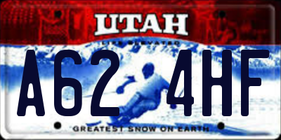 UT license plate A624HF