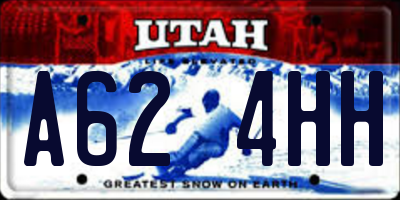 UT license plate A624HH