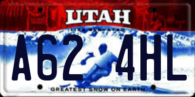 UT license plate A624HL