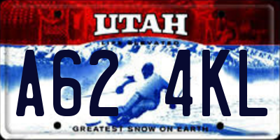 UT license plate A624KL