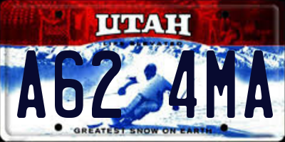 UT license plate A624MA
