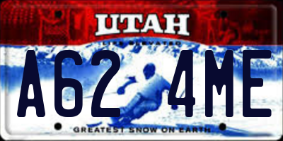UT license plate A624ME