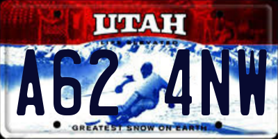 UT license plate A624NW