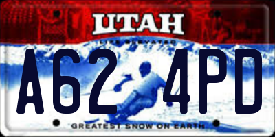 UT license plate A624PD