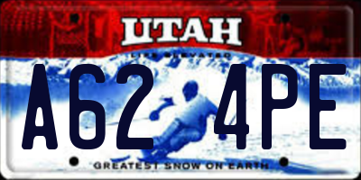 UT license plate A624PE