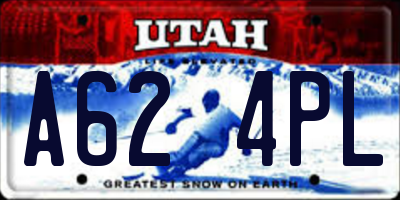 UT license plate A624PL