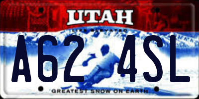 UT license plate A624SL