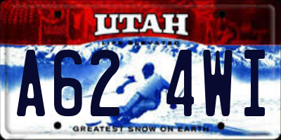 UT license plate A624WI