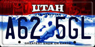 UT license plate A625GL