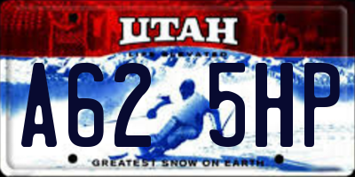 UT license plate A625HP