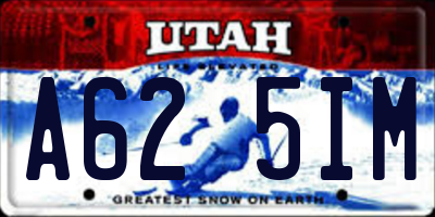 UT license plate A625IM