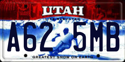 UT license plate A625MB