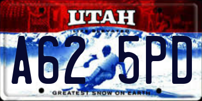 UT license plate A625PD