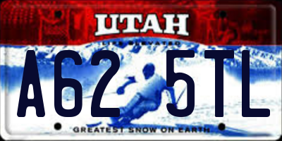 UT license plate A625TL