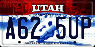 UT license plate A625UP