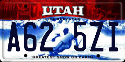 UT license plate A625ZI