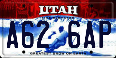 UT license plate A626AP
