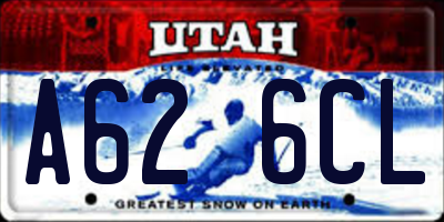 UT license plate A626CL