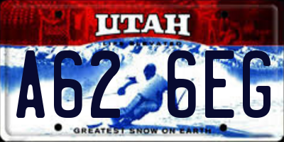 UT license plate A626EG