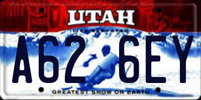 UT license plate A626EY