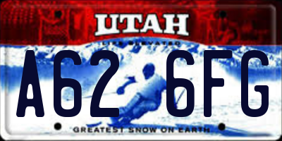 UT license plate A626FG