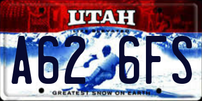 UT license plate A626FS
