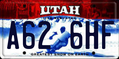 UT license plate A626HF