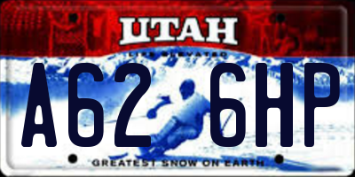 UT license plate A626HP
